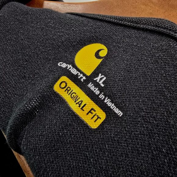 Carhartt Shirt Mens XL Black Polo Original Fit Cotton Button Short Sleeve - Picture 3 of 10